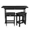 Highwood Usa Lehigh 3pc Counter Height Outdoor Patio Furniture Balcony Set AD-KITBALC1-BKE - alternate 1
